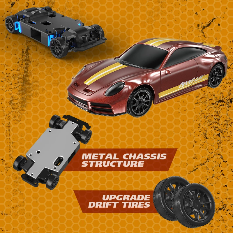 4WD 1:43RC Drift Car Remote Control 911 15KM/h Model 4x4 Racing RTR Radio Truck Vehicle Toy Gift for Boy Girl Children Kid Adul