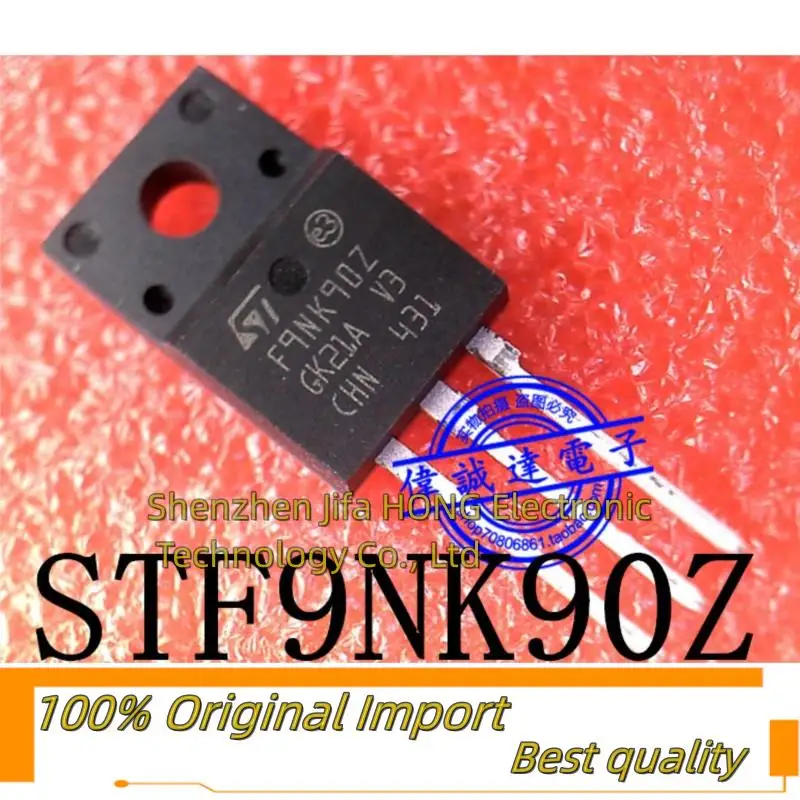 10PCS/Lot STF9NK90Z F9NK90Z 8A 900V TO-220F   MOSFET Imported Original  Best Quality