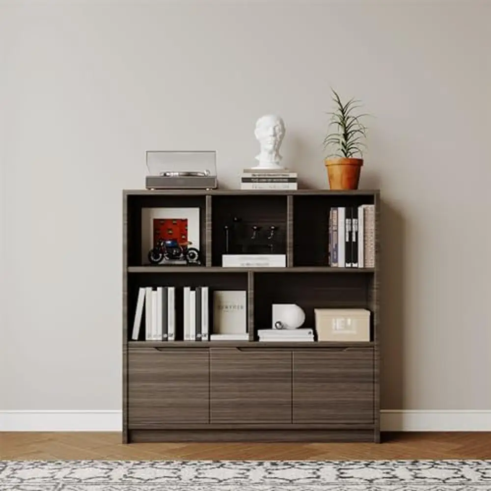 De madeira Standing cremalheira do armazenamento, Estante Aberto, à prova de fogo Cubby Shelf, Fireproof Floor Mount, Sala Quarto e Adulto, 3-Layer, 39,3"