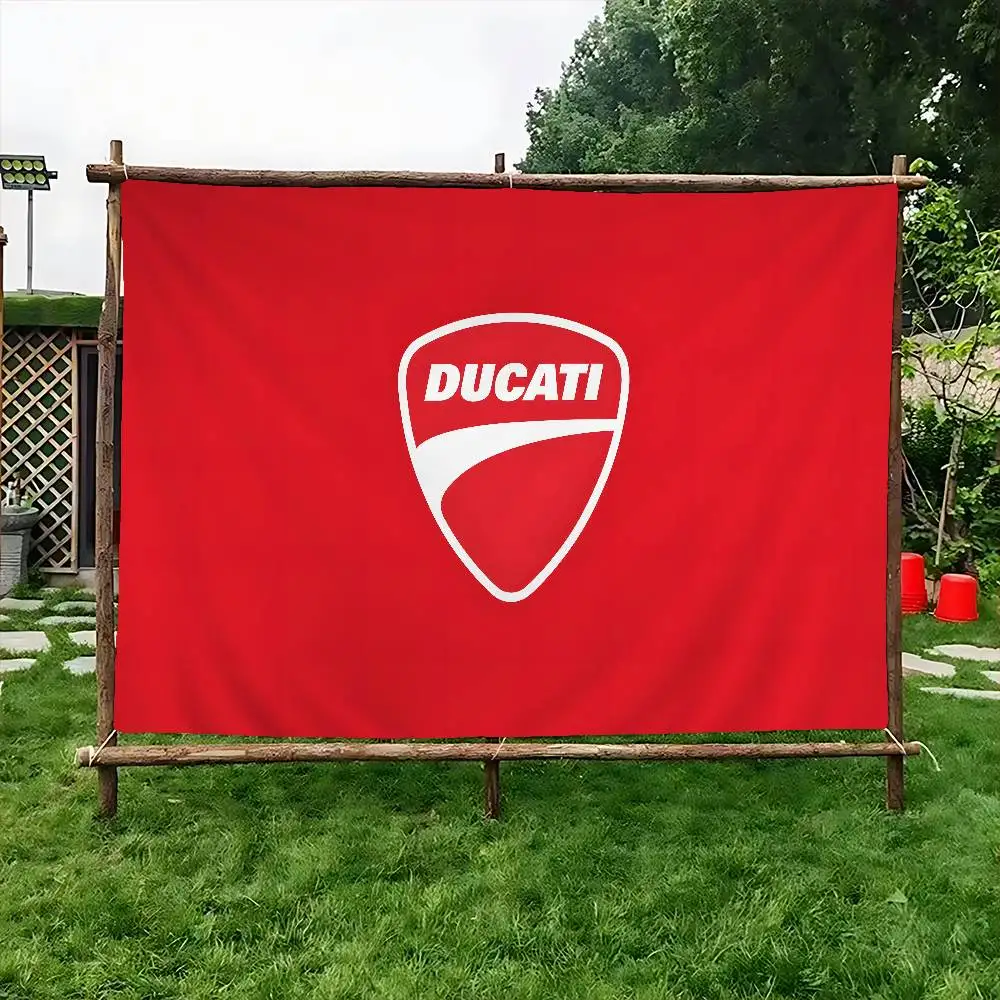D-Ducati Bold-Motor-Sport Small Size Cheerleading Banner Hand Pulled Flag Outdoor Atmosphere Flags