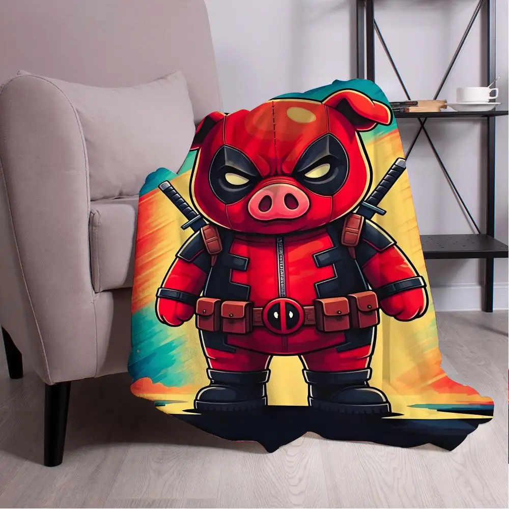 

Spider-Ham Throw Blanket Aesthetic Art Flannel Blanket Portable Home Travel Camping Sofa Picnic Thickening Flannel Blanket
