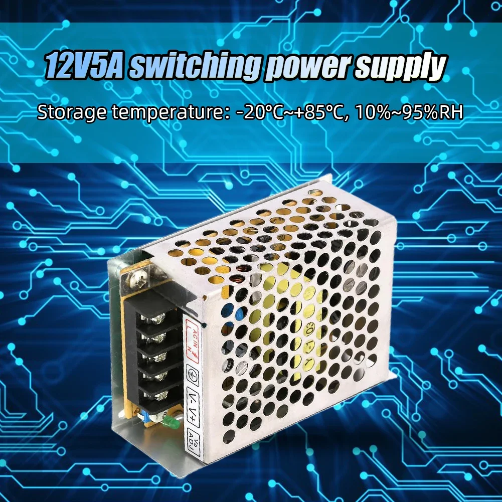 12V 5A Switching Power Supply 60W Power Supply Transformer Switch 220 AC To 12V DC for LED Strip Light