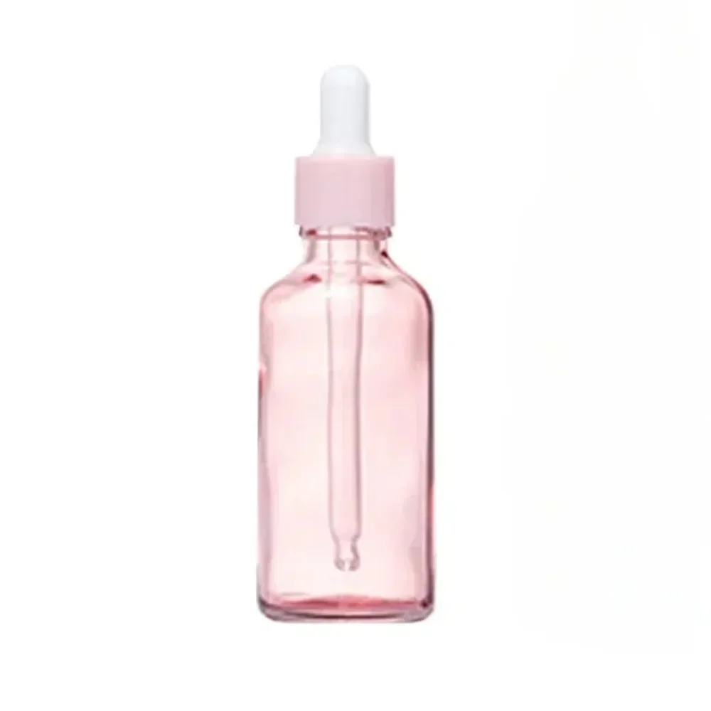 1pc hervulbare cosmetische container druppelflessen roze glazen aromatherapie vloeistof voor essentiële massageolie pipet lege flessen