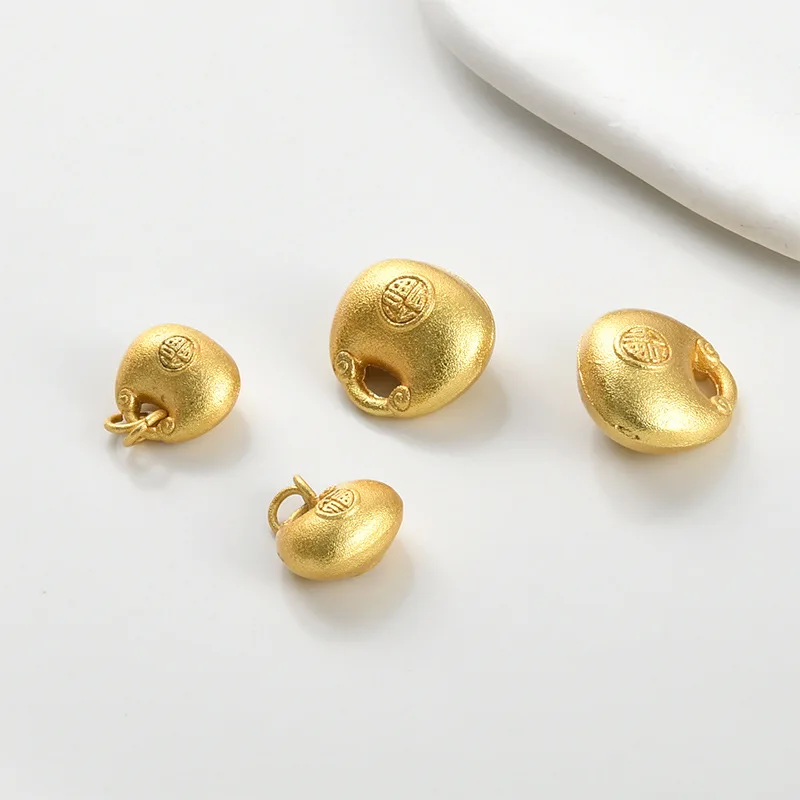 Sand Gold Bag Gold Fat Lucky Bag Hollow Pendant DIY Handmade Beaded Bracelet Necklace Accessories Material