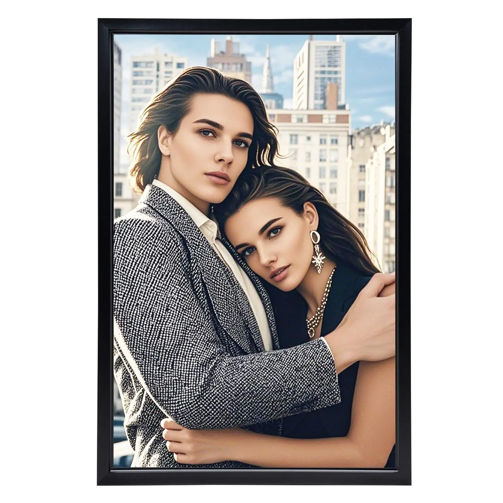 27 X 40 inch LED Movie Poster Frame with Flip Design, Backlit Movie Poster Frame Art Picture Frame LED Light Box