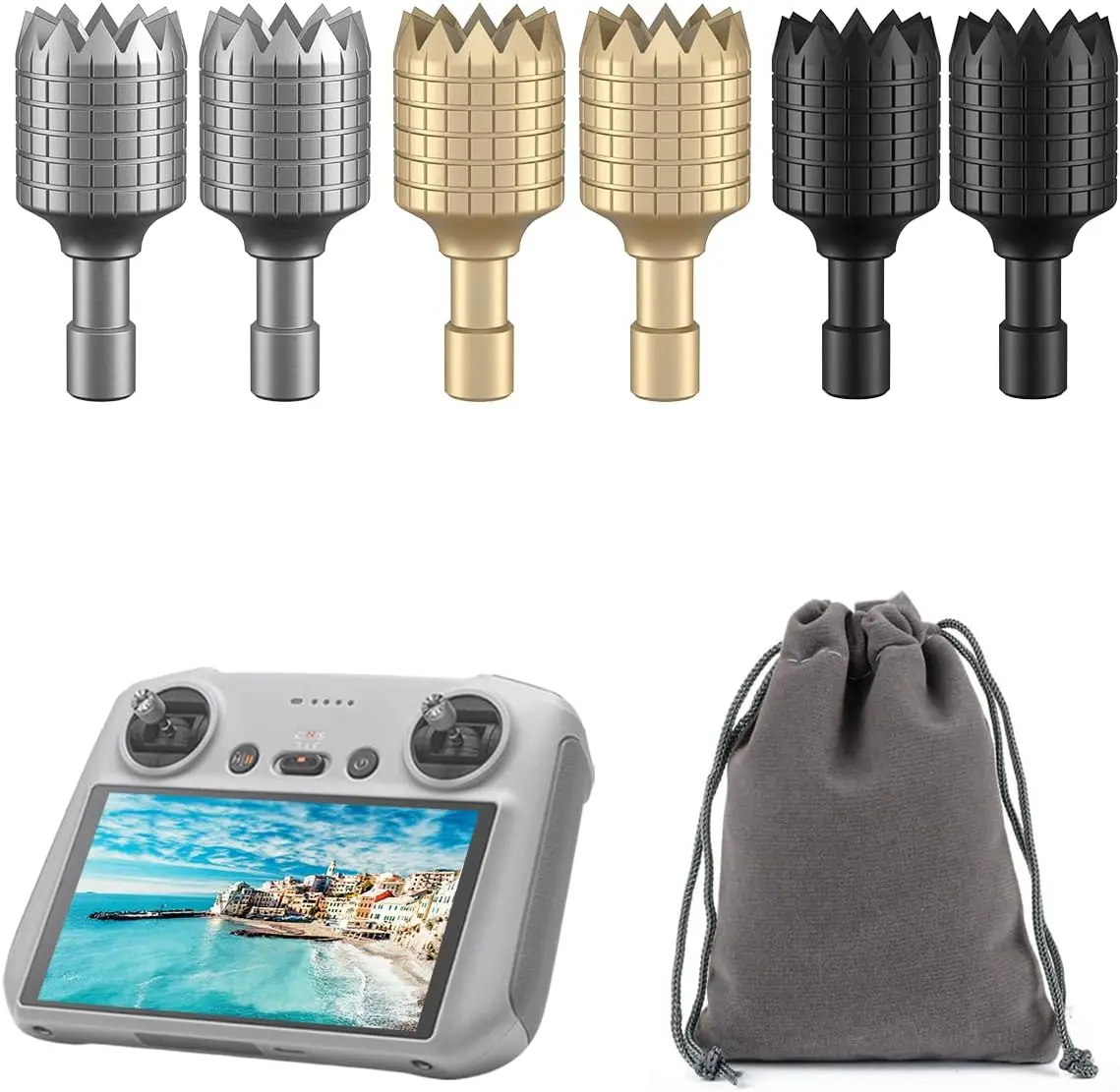 

3 Pairs Remote Controller Sticks for DJI mini 4 pro dji air 3 RC RC2 / Joystick Rocker Replacement Accessories