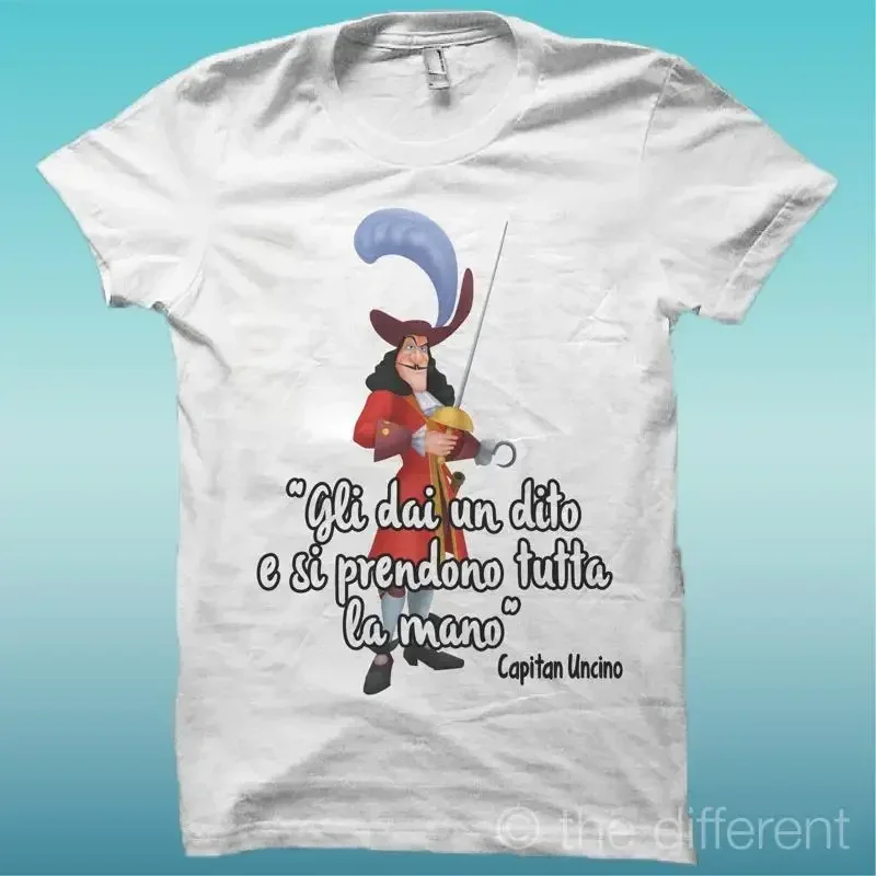 Camiseta con Frase Divertida: Capita Hook Finger Tutta La Mano Idea