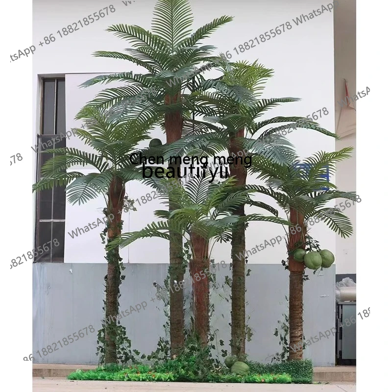 

Artificial Coconut Fake Coconut Tree Large Indoor and Outdoor Mall Decoration Fiberglass Palm Tree Tropical Coconut