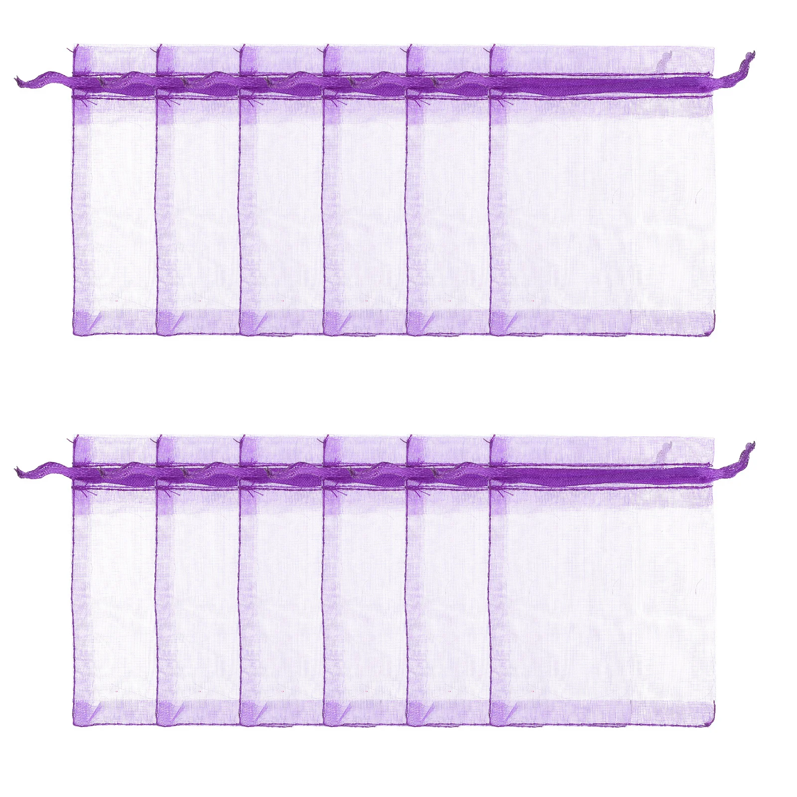 

100Pcs Transparent Drawstring Organza Pouches Mesh Jewelry Bags for Candy Soap Present Wrapping Holiday Party Favors Purple