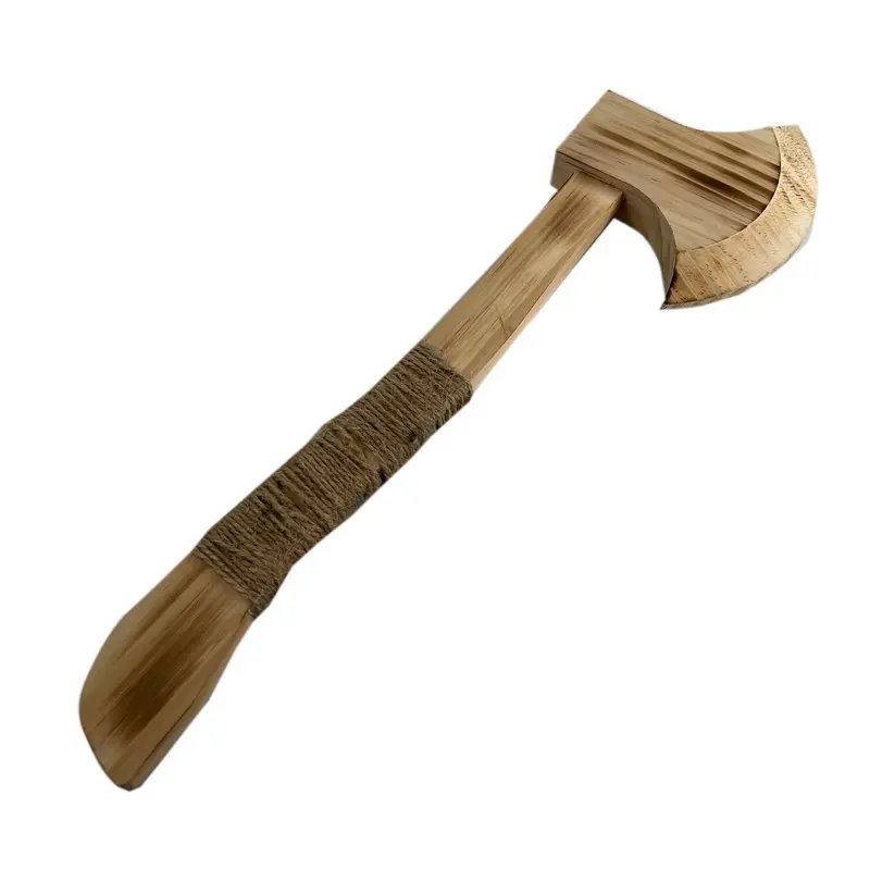Wooden Small God Axe Sword Model Toys Crafts Wooden Axe Open Mountain Axe L30cm Stage Performance Cosplay Props