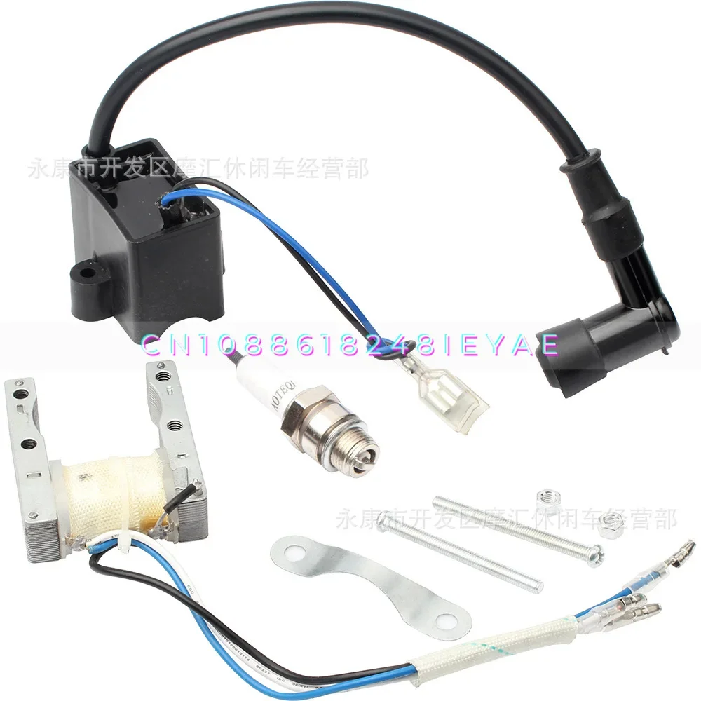 

Mini Motorcycle Bicycle Accessories 50cc 80cc 2 Stroke High Voltage Package Ignition Coil Spark Plug Full Set