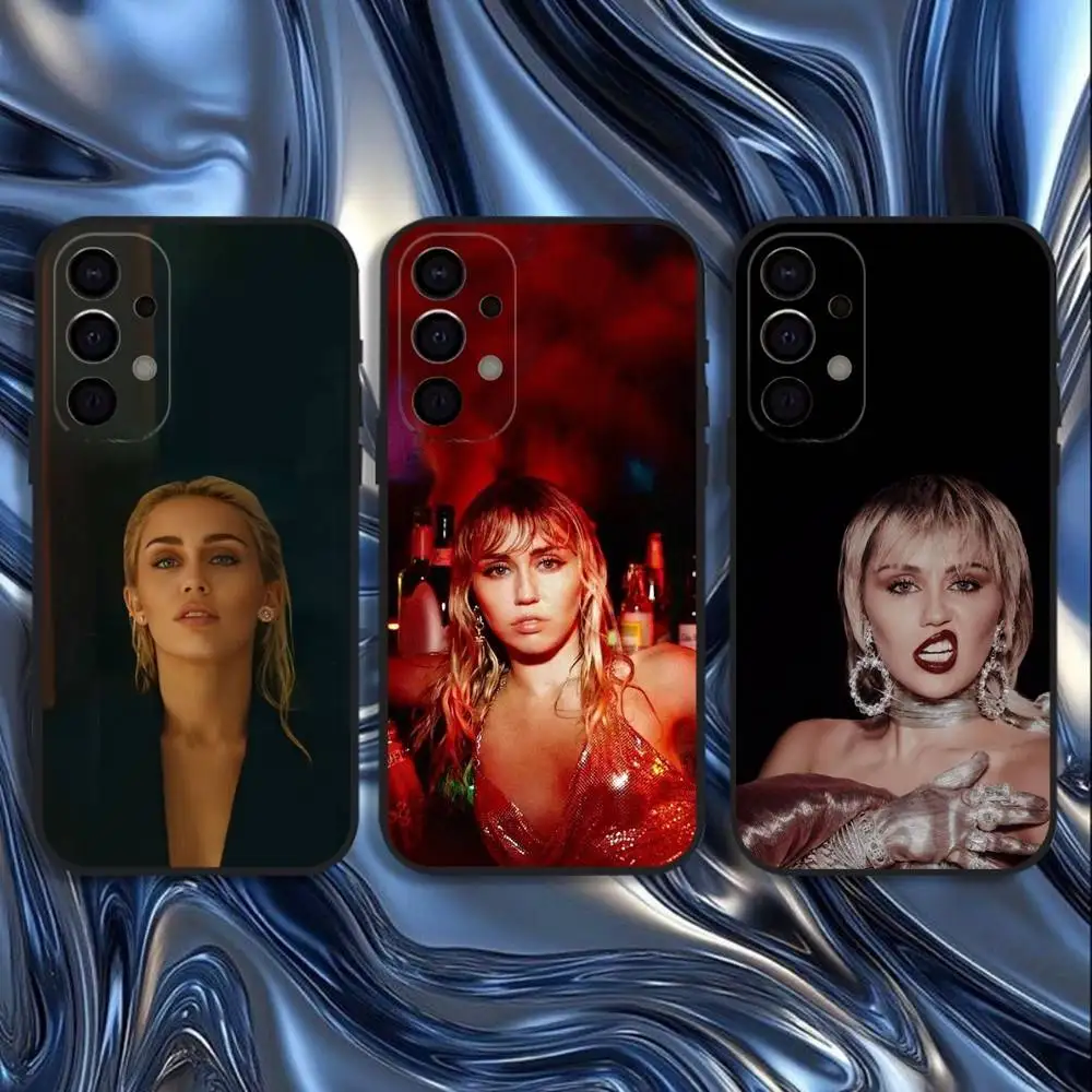 

Singer Miley Cyrus Phone Case For Samsung S25,S24,S21,S22,S23,S30,Ultra,S20,Plus,Fe,Lite,5G Black Cover