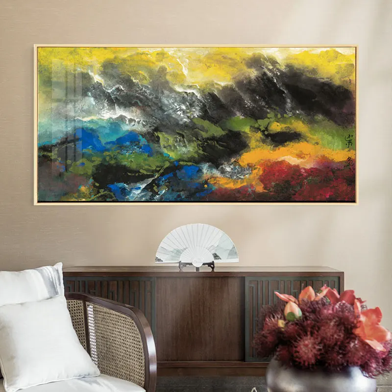 الحديثة الشمال الملونة مجردة خط الهندسة الرسم على لوحات القماش الجدارية الملصقات صور طباعة لمكتب غرفة المعيشة ديكور المنزل