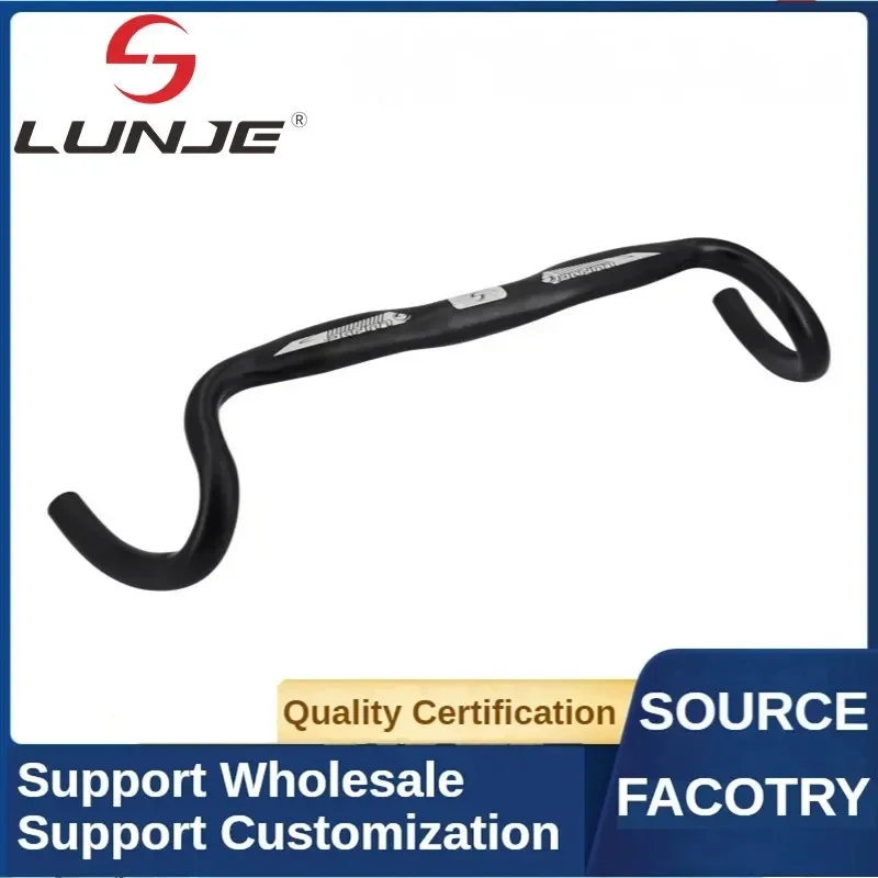 LUNJE Ultralight Road Bike Handlebar Bicycle Handle Racing Drop Bar Bicycle Reduce Resistance Bent Handlebar Bike Parts