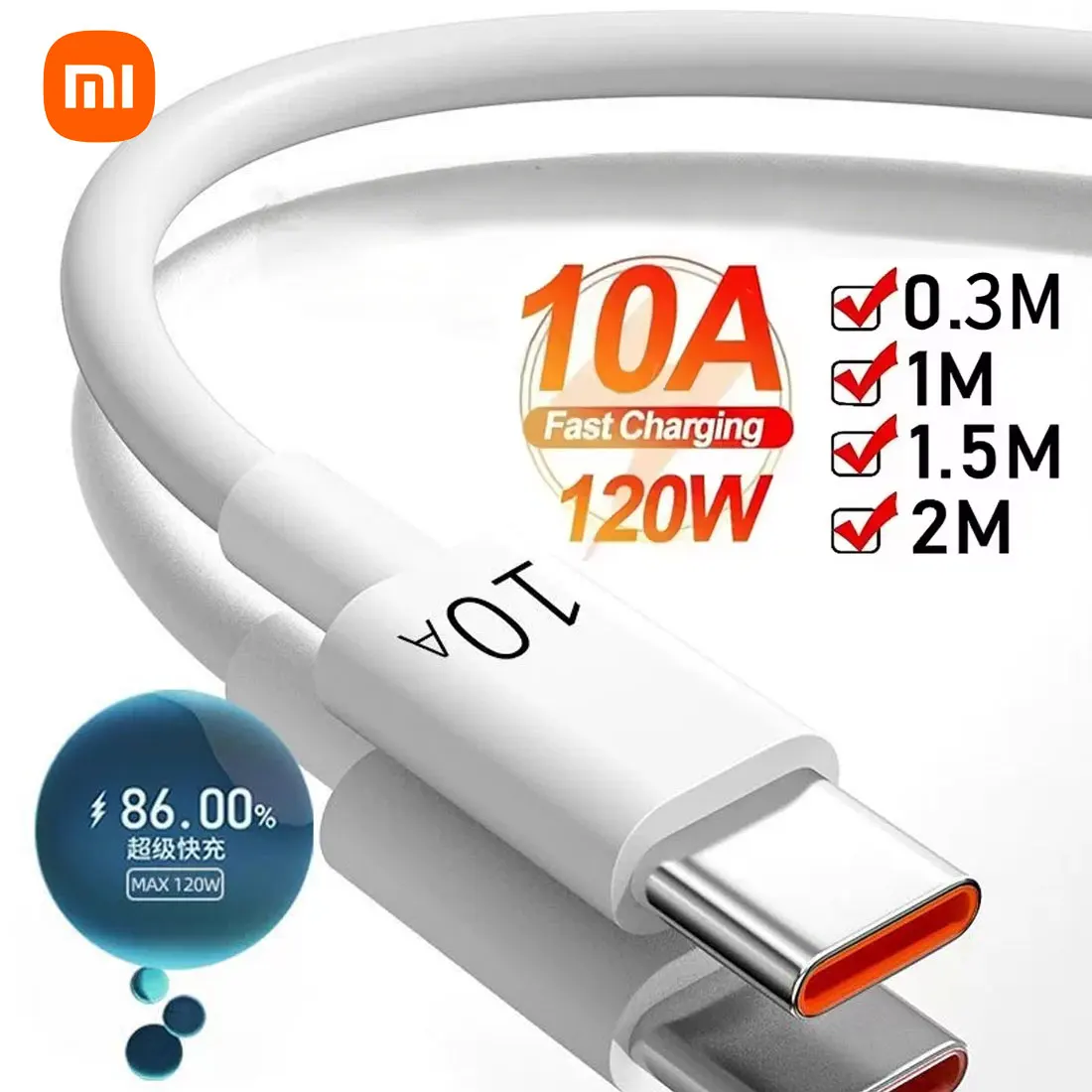 Xiaomi純正ターボ充電ケーブル 120W MI 14 13 13T 12T Pro 12 5G Poco X5 X7 X6 F6 Type C急速充電ケーブル Redmi Note 9 10
