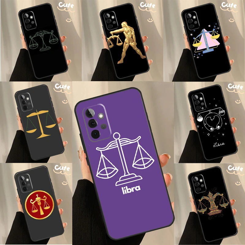 Funda Zodiac Libra Balance para Samsung Galaxy S26 Ultra S25 S24 S23 S21 S22 Ultra S10 S20 Plus S25 FE