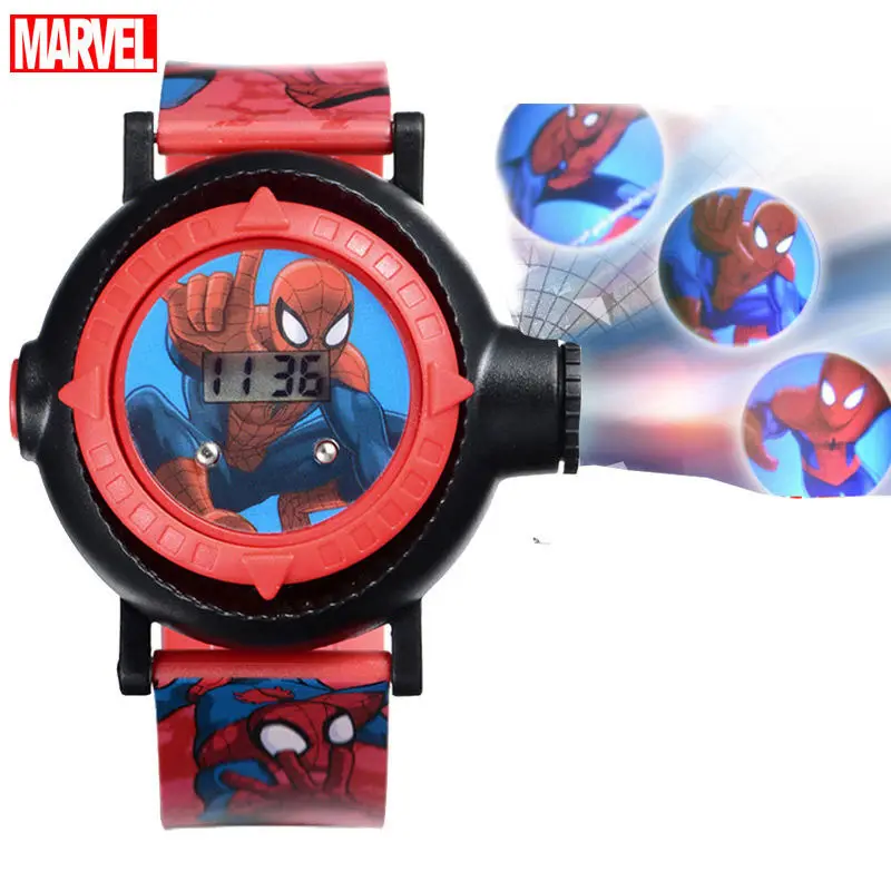 Disney children's electronic watch boy watch cool elementary school student Spiderman cartoon boy kindergarten boy watch