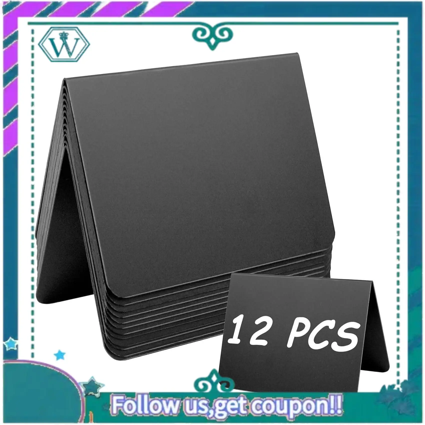 A75Q-24 PCS Mini Chalkboard Signs 4X3inch Small Chalkboard Chalk Sign Food Labels For Party Buffet Tables ,Easy To Write