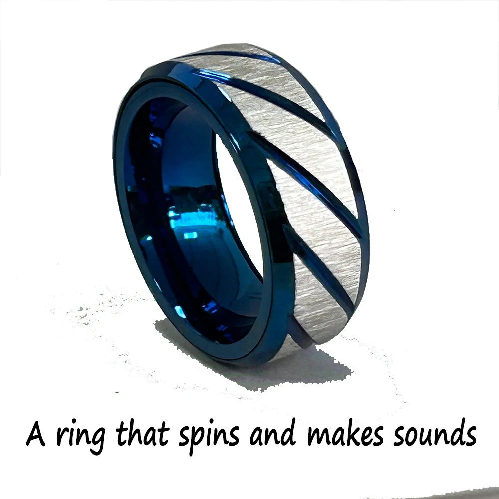 لعبة منزلق طرف الإصبع المعدنية الجديدة ، إكسسوارات الموضة ، حلقة السقاطة ، تخفيف التوتر للبالغين ، ADHD عارضة طرف الإصبع رين #6