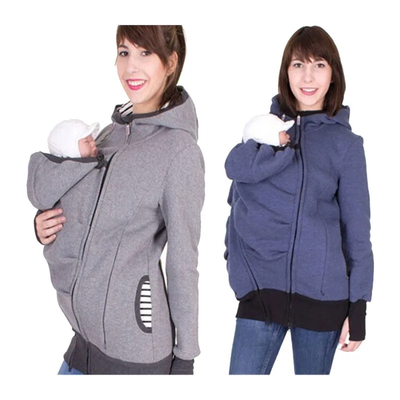 SUSOLA Parenting Child Winter Pregnant Women 'S Sweatshirts Baby Carrier Wearing Hoodies Maternity Mother Kangaroo Clothes