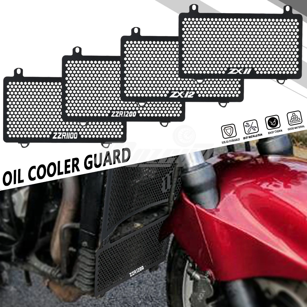 

For Kawasaki ZZR1200 ZX-12 2002-2006 Radiator Grille Oil Cooler Guard ZZR-1100 ZZR-1200 NINJA ZX11 ZZR1100 Ninja ZX-11 1989-2001