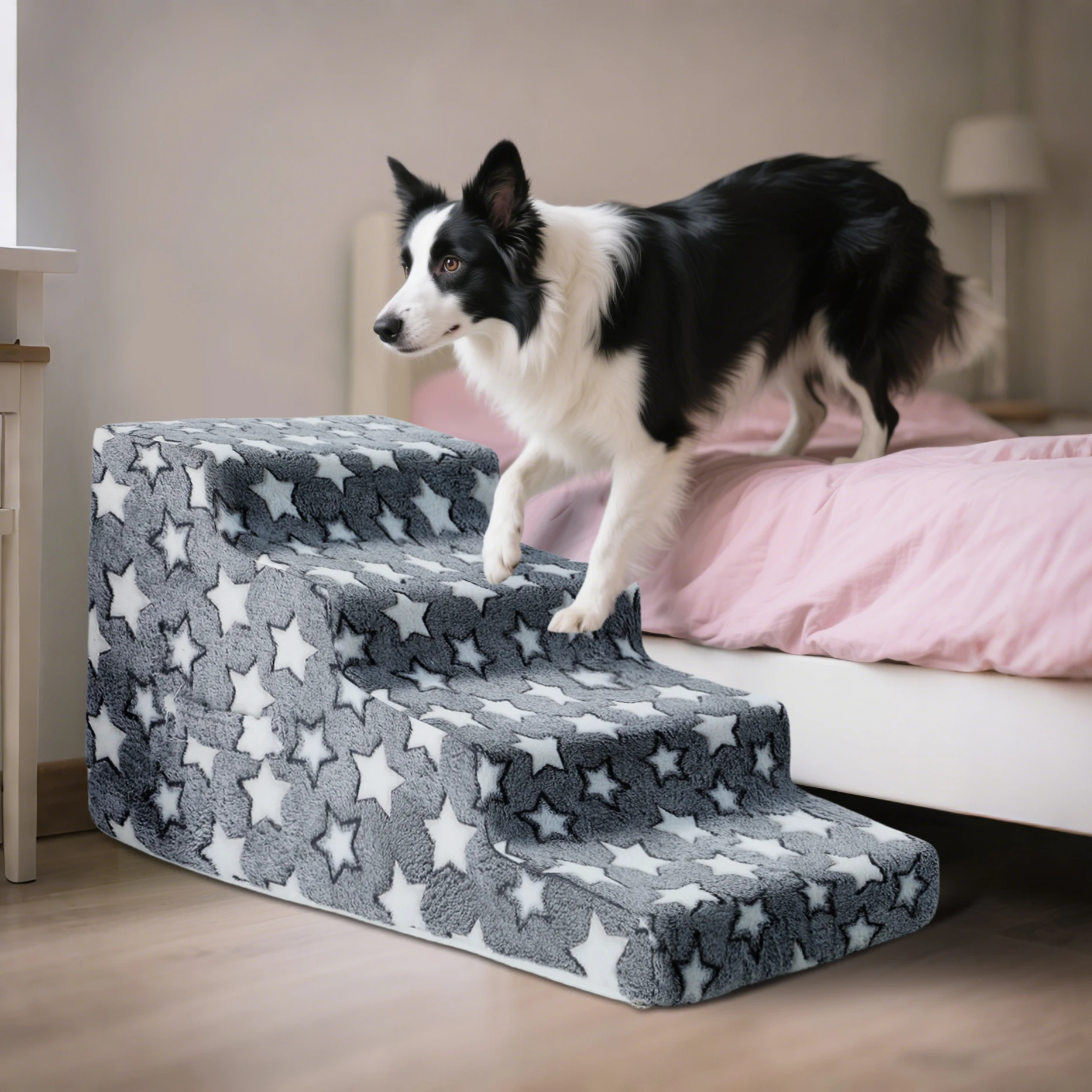 

Pet Ramp Stairs Small Dog Medium Dog Stairs 2 3 4 Steps Cat Dog Ladder Stairs Steps Are Suitable for Elderly Dogs