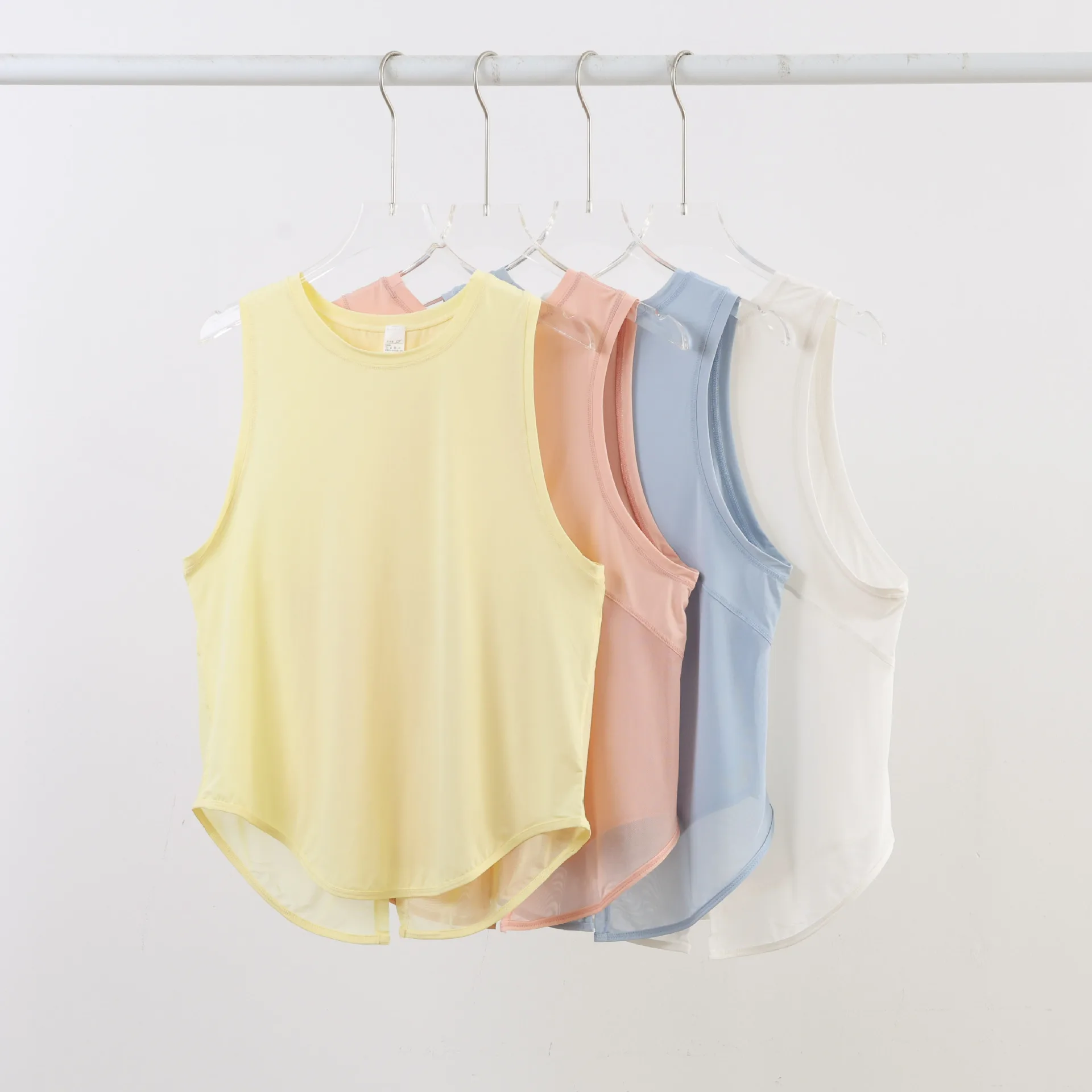2026 New Summer Seamless Thin Pure-colored Sleeveless Loose-fitting Base Top Women's Vest Quick-dry Breathable Yoga Wear
