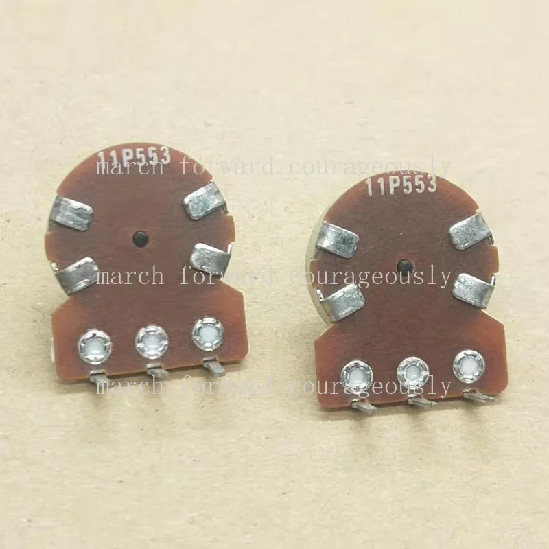 10PCS 161 type single-link 3-pin potentiometer B55K audio volume control potentiometer half shaft handle length 4MM