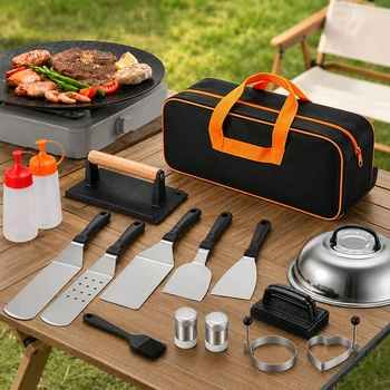 Stainless BBQ Griddle Tool Set 1