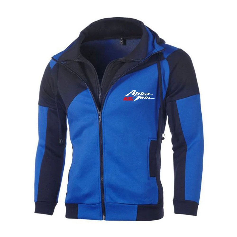 دراجة نارية أفريقية بغطاء رأس مزدوج Crf للرجال ، ألوان متطابقة بغطاء رأس ، سحاب علوي مريح ، طباعة دراجة نارية ، أو L ، موضة الخريف ، #3