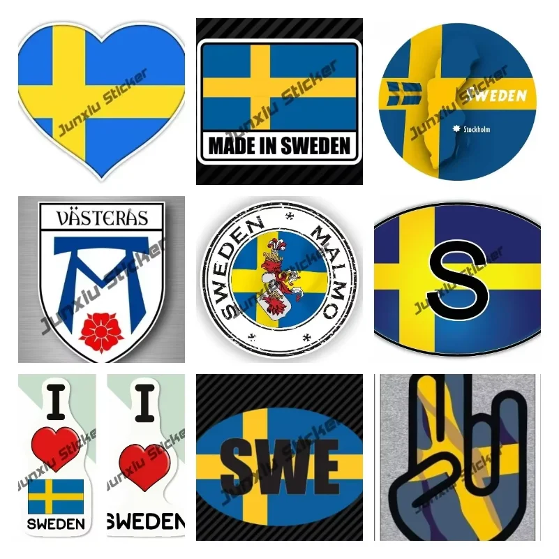 

Swede Vinyl Decal Swedish Flag Bumper Sticker Proud Sweden City Shield Tourism Patriotism Creativity Sticker Car Accessories