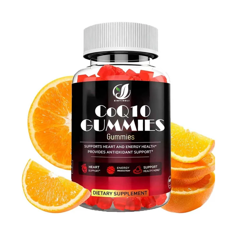 CoQ10 Gummies Mixed with Coenzyme Q10, Vitamin D3, and Vitamin E, Adult Chewable Gummies, Soft Gummies, 60 Gummies