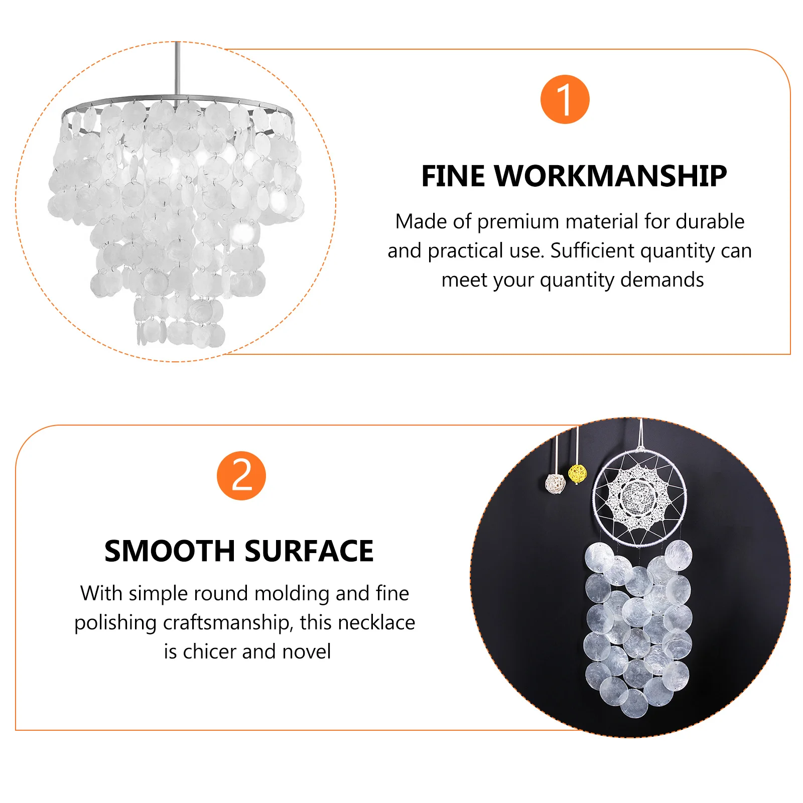 

100Pcs Flat Round Shells Beads Smooth Edges for DIY Earrings Bracelet Wind Chime Hanging Ornament Nautical Craft Projects