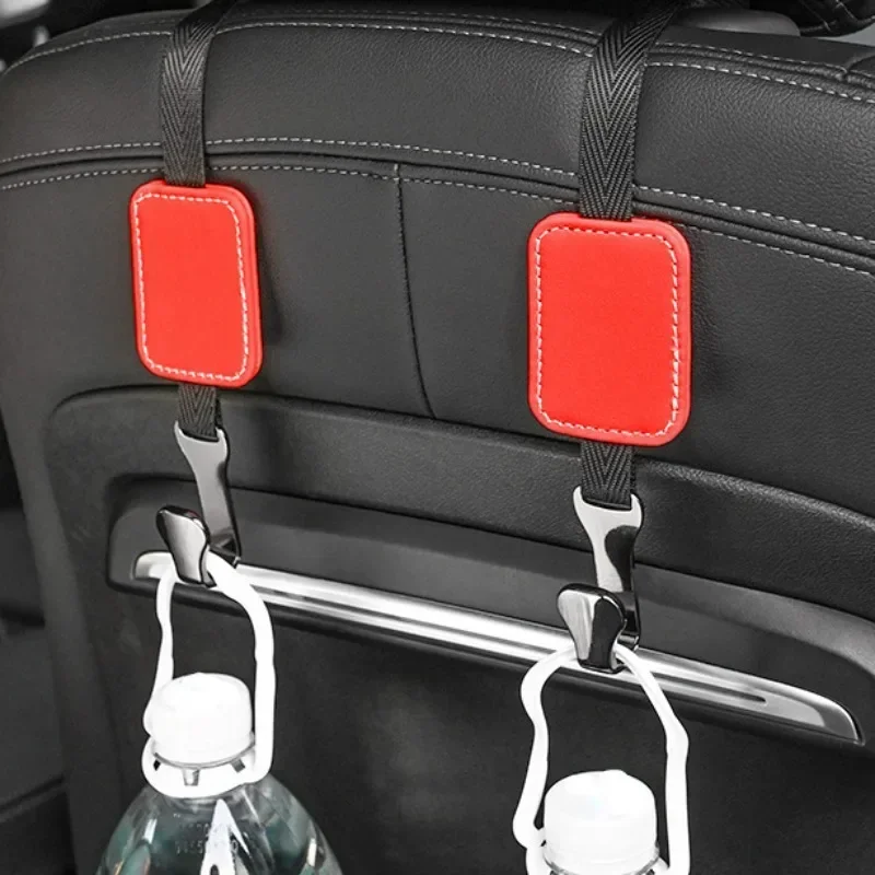 2Pcs/Set Multi-purpose Hanger For Travel Kitchen Car Mounted Metal Suede Hidden Seat Back Hooks