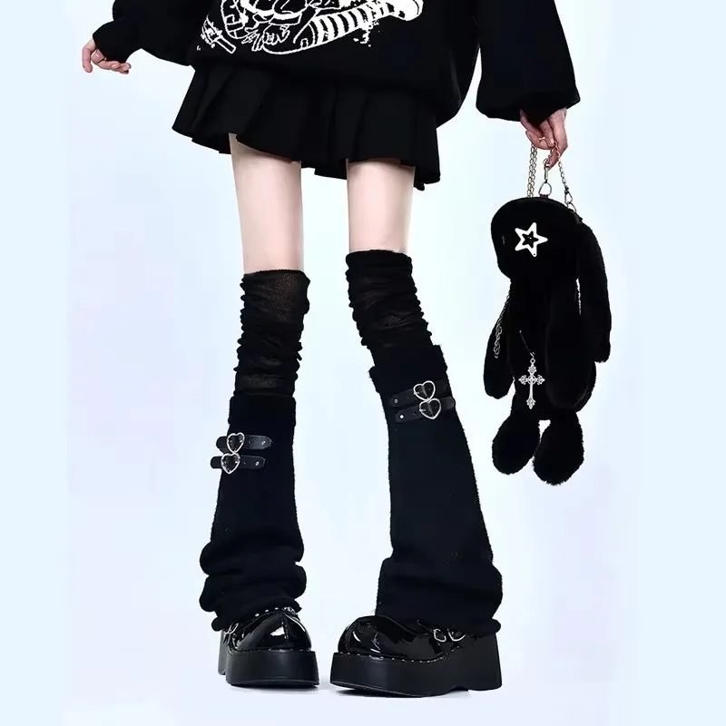 Knitting Leg Warmers Thigh Bands Lolita Gothic Clothes Women Thigh High Socks Y2k Slouch Socks Cosplay