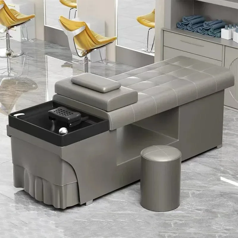 Massagem backeash shampoo cadeira salão de beleza lavagem estilista nordic shampoo cadeira profissional barbeiro barbeiro móveis comerciais