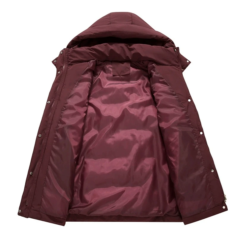 Parka's Dames Winter Mid Lange Dons Katoenen Jas Met Capuchon Casual Dikke Mode Outdoor Warme Katoenen Gewatteerde Jas Vrouwelijke Bovenkleding