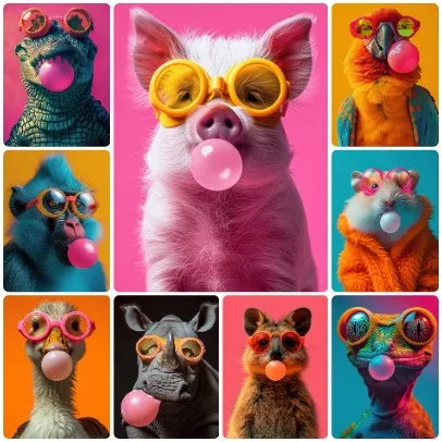 quebra-cabeca-engracado-de-animais-selvagens-em-tons-brilhantes-e-minimalistas-decoracao-de-arte-popular-casual-para-quarto-infantil
