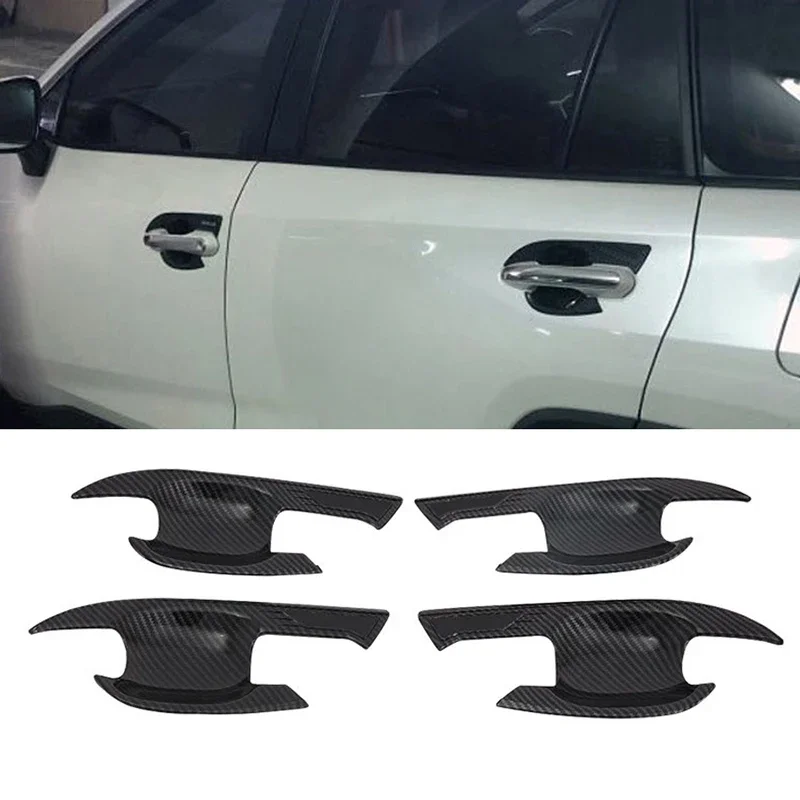 

Наклейка для украшения внешней ручки для Toyota Rongfang RAV4 Wilanda 20, наклейка на дверную чашу с углеродным узором, наклейка на дверную ручку, декоративная наклейка для автомобиля