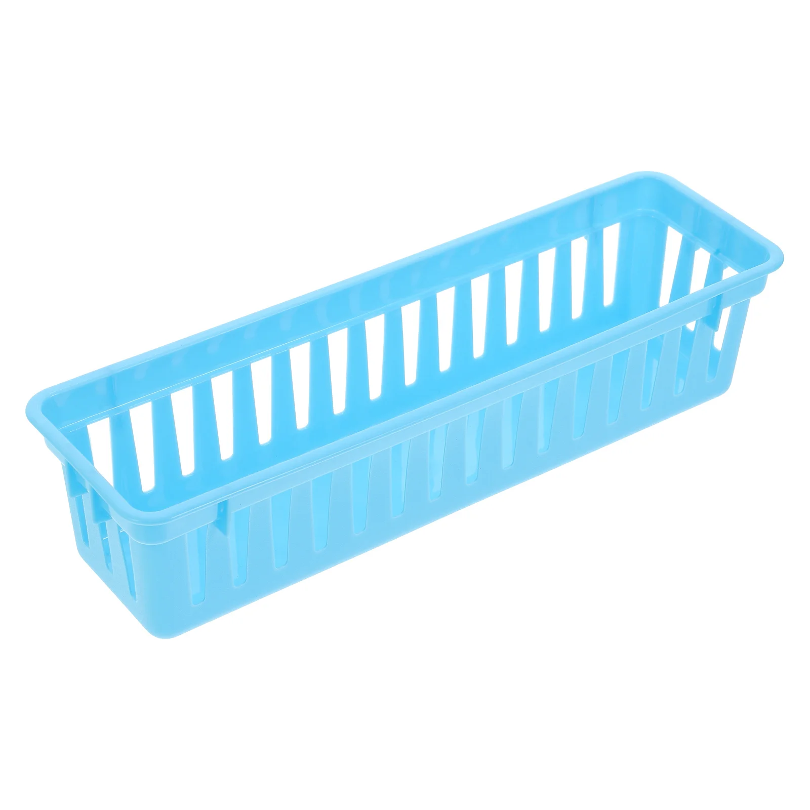 

Plastic Pencil Holder Tray Desk Organizer Basket for Classroom Supplies School Storage Bright Colored Pencil Storage Box