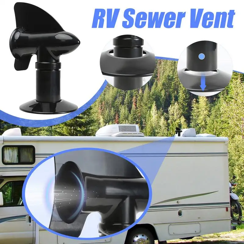 RV Sewer Vent Cap For Roof RV Plumbing Vent Cover 360 Degree Rotation Siphon Type Pipe Exhaust Lid Weatherproof For Trailer