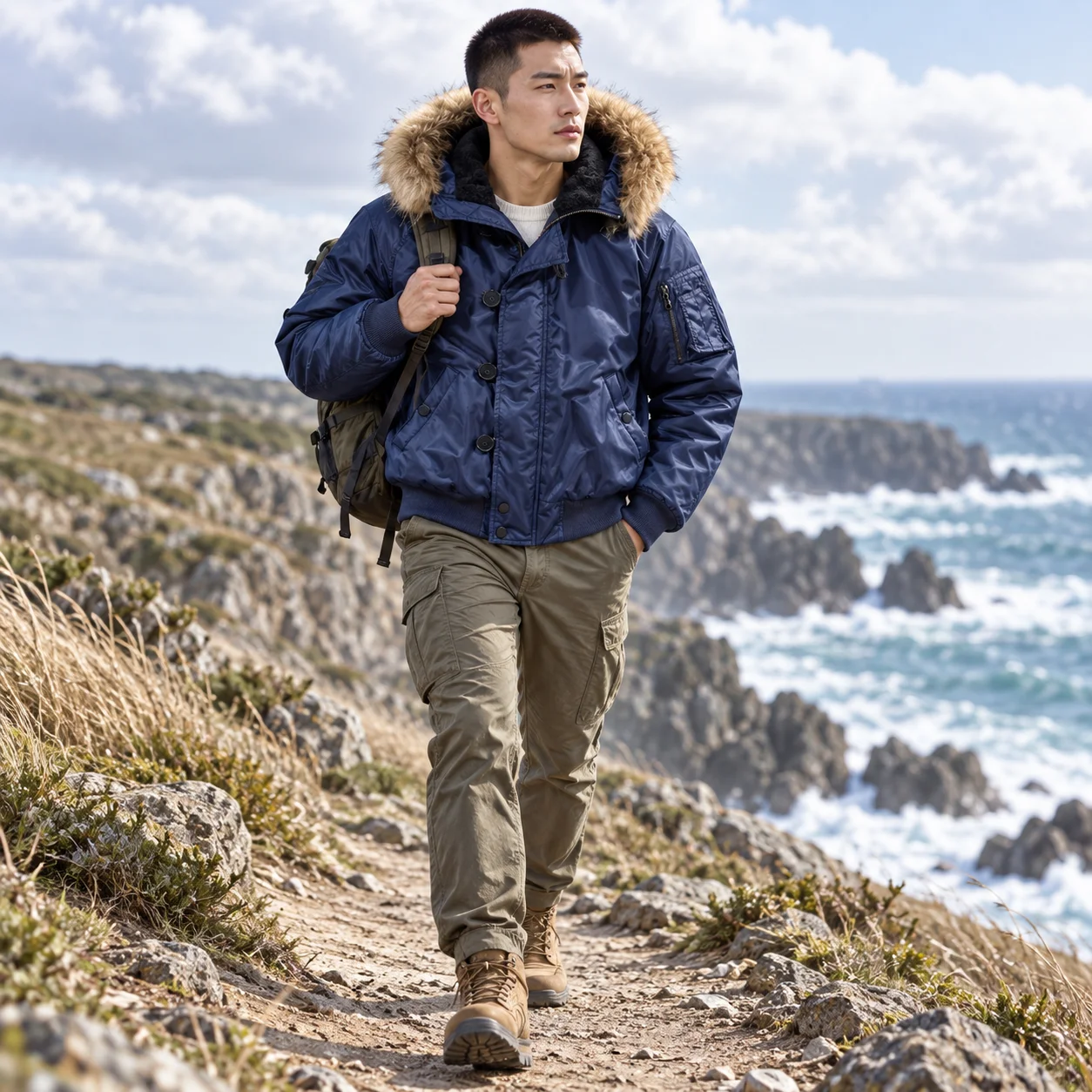 Winter Warm Thermal Bomber Jackets Men Tactical Retro Air Force Bomber Jacket Coat Fall Padded Fur Hooded Coats Men's Clothing