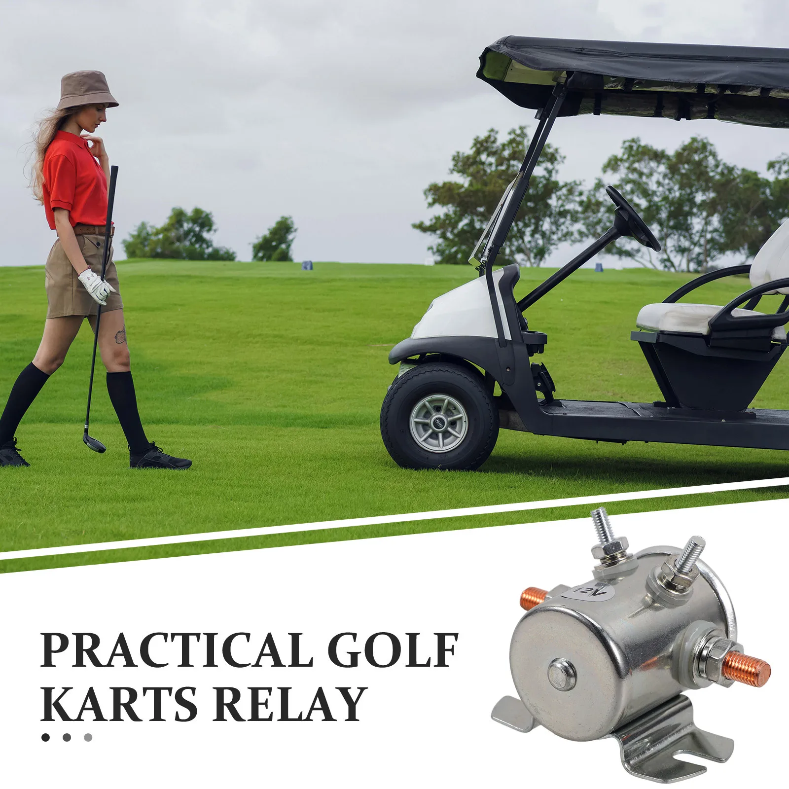 جولف كارت التتابع 24 فولت الملف اللولبي الكهربائي عالي الطاقة للمبتدئين أداء مستقر طويل الأمد استبدال الملحقات