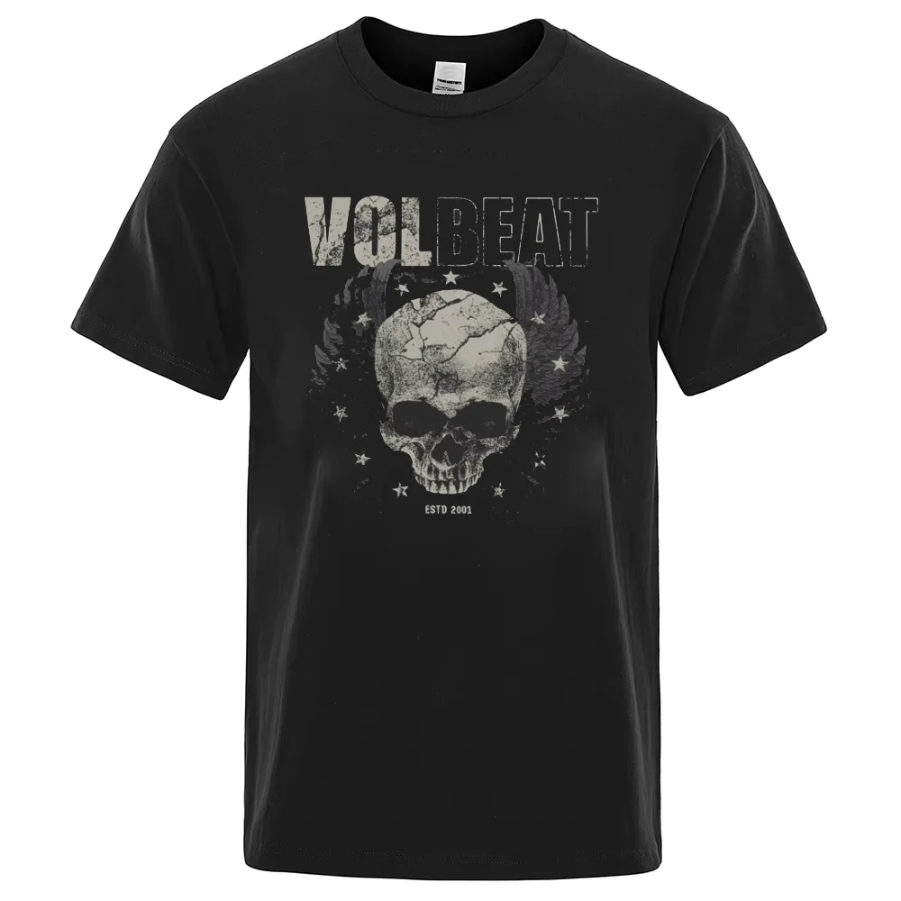 Volbeats plus grands de tous les heures hommes femmes surdimensionné coton t-shirts hauts métal musique vêtements amusants Y2k hauts unisexe t-shirt vêtements