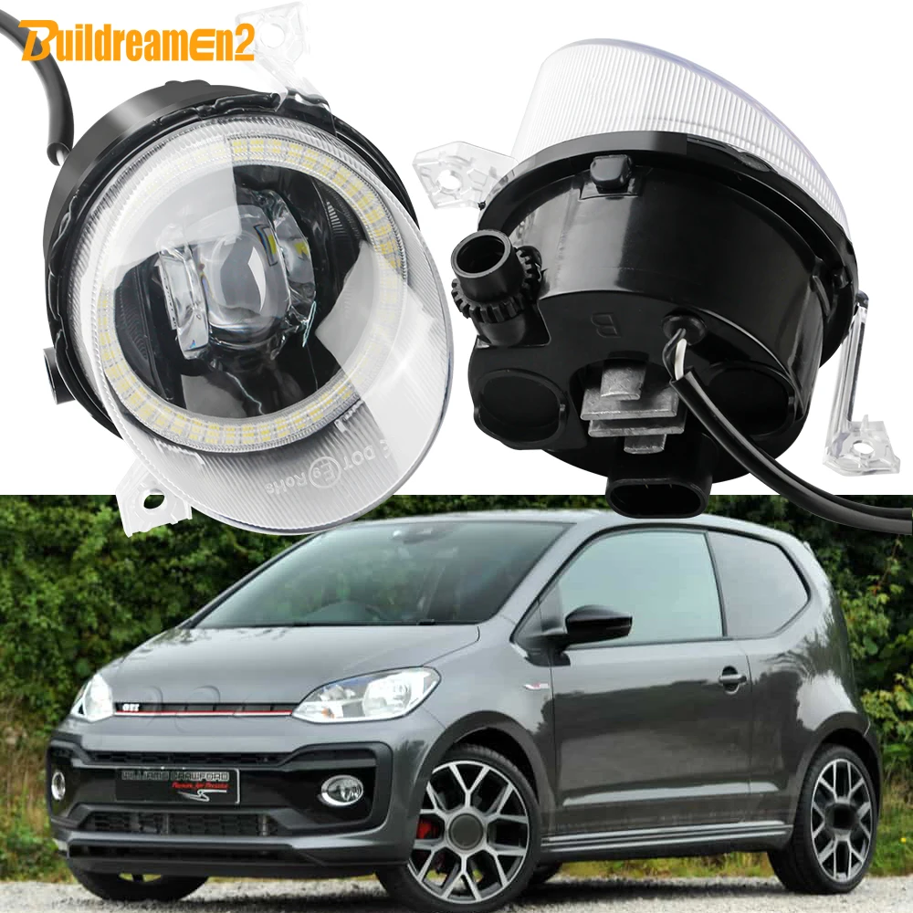 2в1 Автомобильные светодиодные противотуманные фары с функцией дневного света «ангельские глазки» для Volkswagen VW UP! UP 2011-2021 Противотуманная фара Canbus мощностью 30 Вт DRL 9006 2в1 Автомобильные светодиодные противотуманные фары с функцией дневного света «ангельские глазки» для Volkswagen VW UP! UP 2011-2021 Противотуманная фара Canbus мощностью 30 Вт DRL 9006