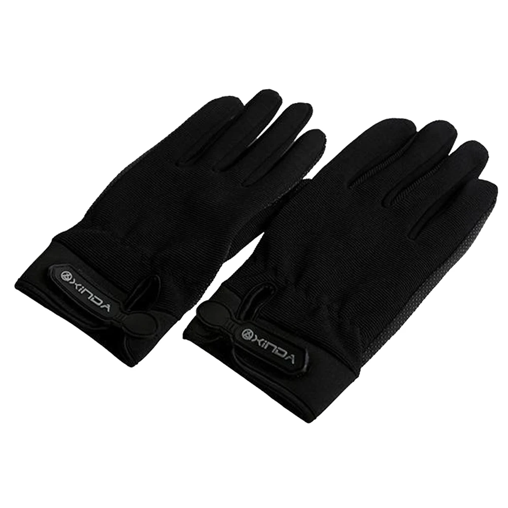 قفازات ABJV القتالية الخارجية، قفازات تسلق سوداء، قفازات تسلق الجبال واللياقة البدنية، قفازات ركوب الخيل لجميع الأصابع (L) #2