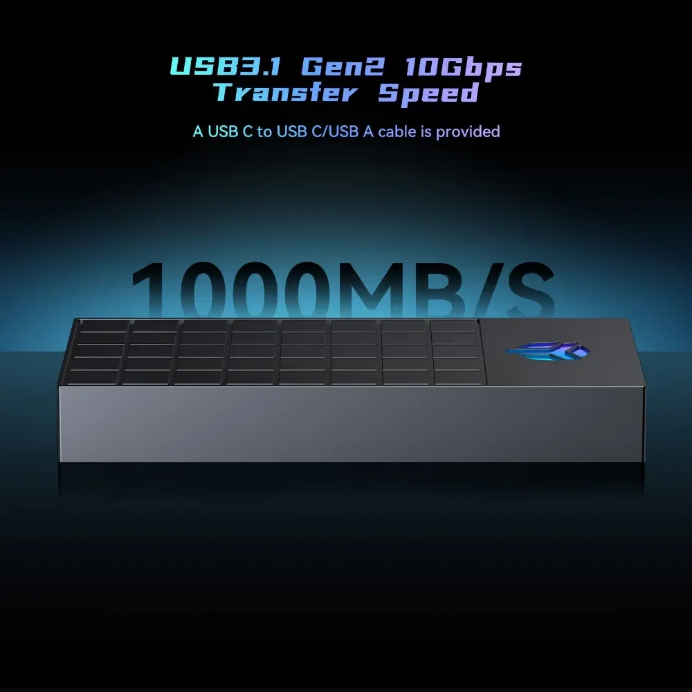 Imagem -03 - Adaptador de Gabinete Ssd Nvme Sata Usb 3.1 Gen2 Gabinete Externo Suporta Teclas m e b 10gbps Yottamaster-m2