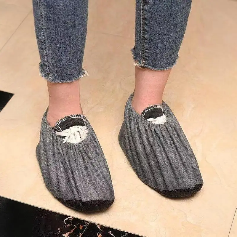 5 Paar wiederverwendbare Schuhüberzüge, Unisex, rutschfest, waschbar, schützen den Boden und Teppich, Haushaltsschuhschutz, Schuhüberzüge – Detail 14