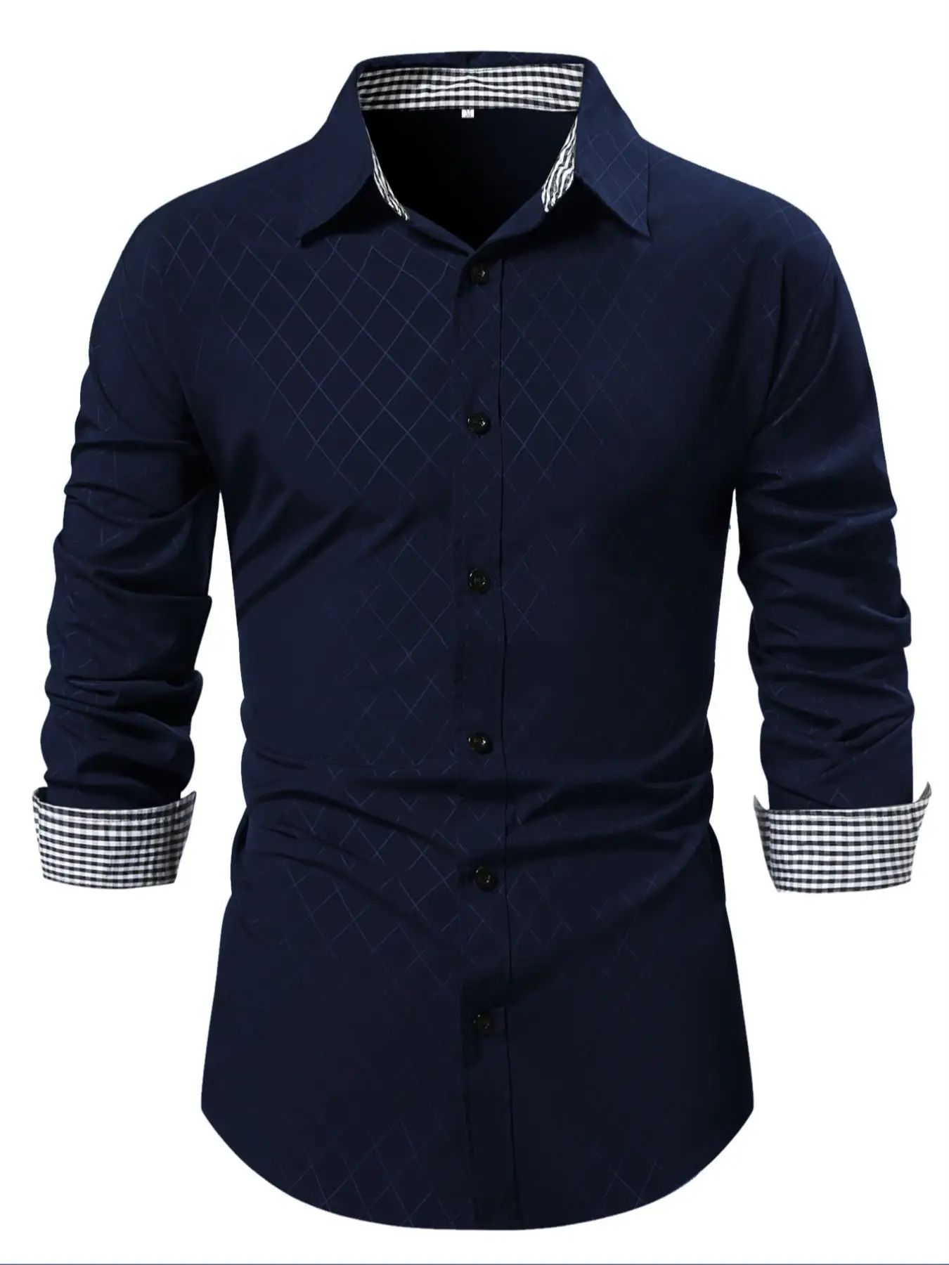 Classic Design Men's Formal Long Sleeve Plaid Shirt Men's Button Up Shirt For Business Formal Occasions Gift For Men