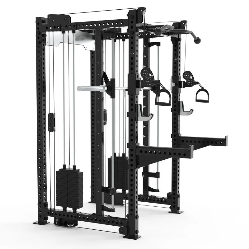 

Gym Rack Multi-Functional Trainer Smith Machine Station for Steel Foam Arms Body Building Chest Legs Back Exercise11